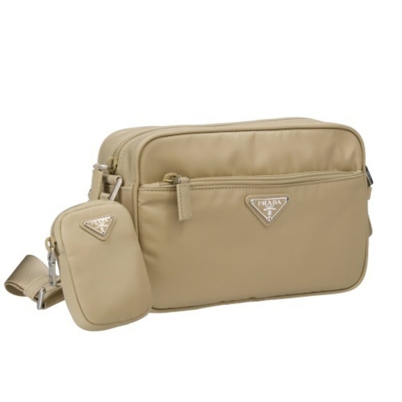 Prada Nylon Bag Shoulder Tan - Picture 1 of 9